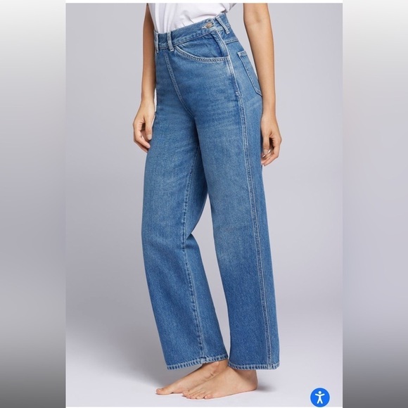 Current/Elliott The Caliper Crop Wide Leg Jean Sz 26 - Picture 4 of 15